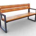 Лавочка зі спинкою ML002. Дитячі майданчики від Happy Park