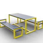 Столик з лавочками ML005. Дитячі маданчики Happy Park