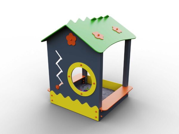 Пісочниця "Будиночок" - фантазійний та практичний елемент для створення дитячого простору. Гра з піском чудово розвиває дрібну моторику пальчків та дитячу фантазію