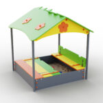 Пісочниця з кришкою та дашком МР014. Дитячі маданчики Happy Park