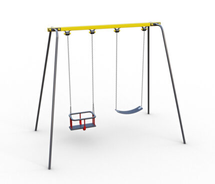 Гойдалка подвійна комбінована G005. Дитячі маданчики Happy Park