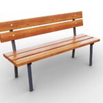 Лавочка зі спинкою ML011. Дитячі майданчики Happy Park